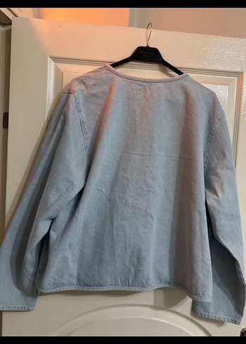 Kadın Açık Mavi Bağcıklı Denim Ceket - Görsel 6