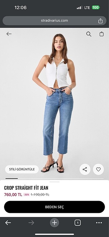 D96 crop jean