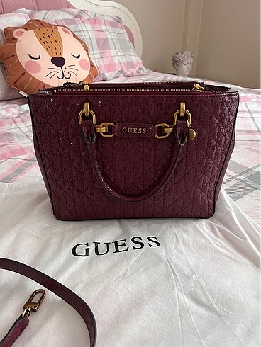  Beden Orijinal Guess Bordo Çanta