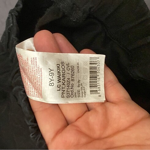 8 Yaş Beden LCW 8/9 yaş siyah kot pantolon