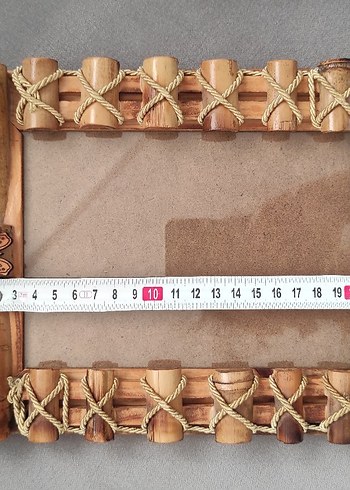 Beden sarı Renk Kelebek Detaylı Bej Ahşap Çerçeve