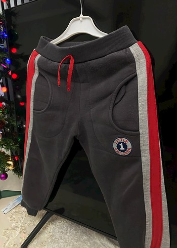 Gri Erkek Çocuk Nakışlı Eşofman Altı - Görsel 2