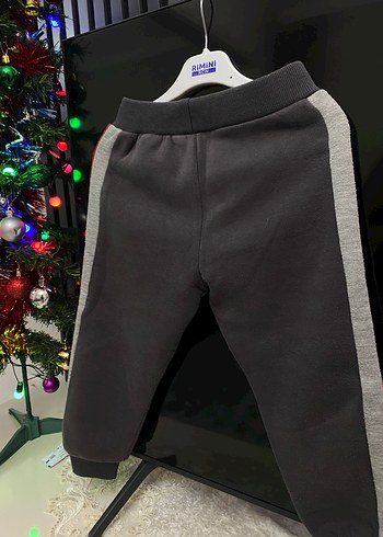 Gri Erkek Çocuk Nakışlı Eşofman Altı - Görsel 3