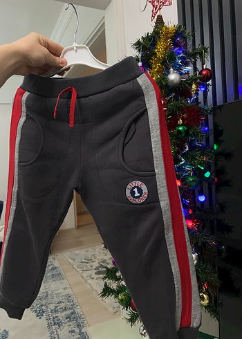 Gri Erkek Çocuk Nakışlı Eşofman Altı - Görsel 5