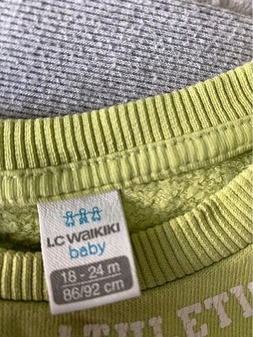 18-24 Ay Beden gri Renk Bebek sweat