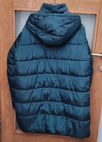 Koyu yeşil Midi Kadın Kışlık Mont - Görsel 3