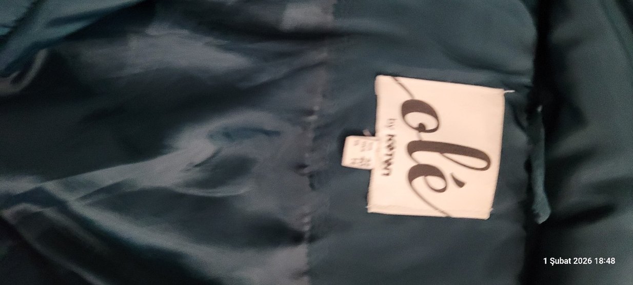 Koyu yeşil Midi Kadın Kışlık Mont - Görsel 4