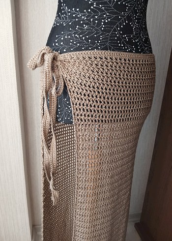 Uzun el örgü pareo - Görsel 4