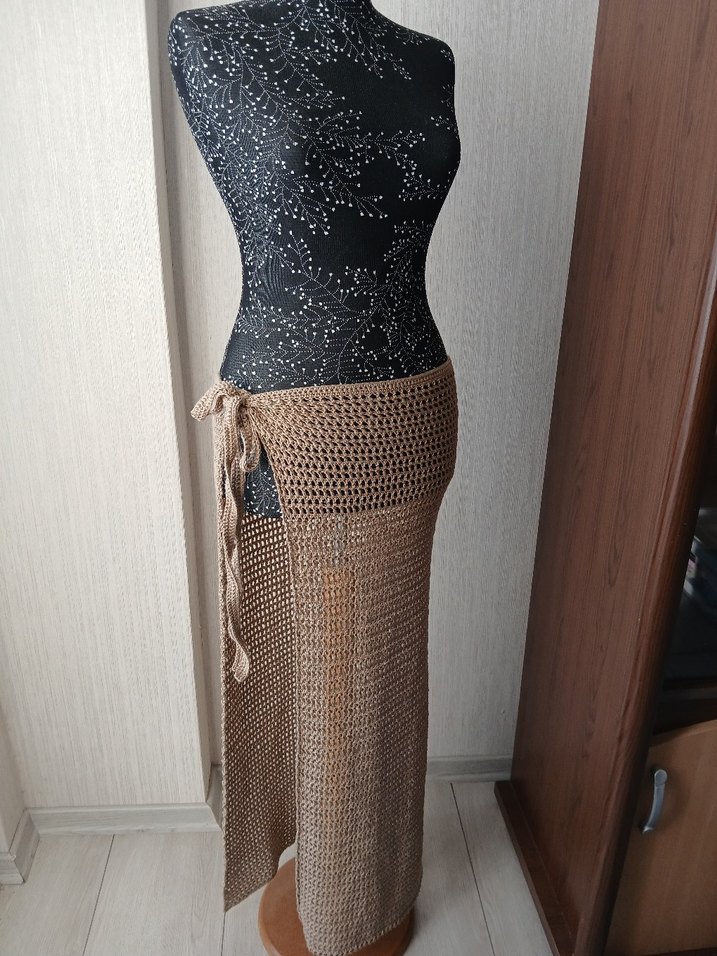 Uzun el örgü pareo - Görsel 3