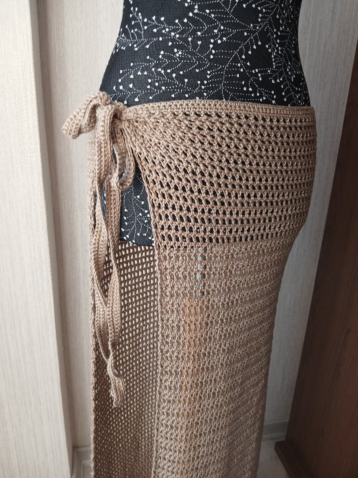 Uzun el örgü pareo - Görsel 4