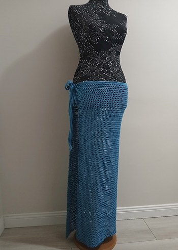 Uzun el örgü pareo - Görsel 5