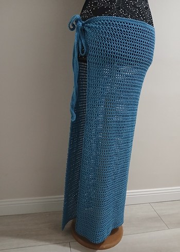 Uzun el örgü pareo - Görsel 8