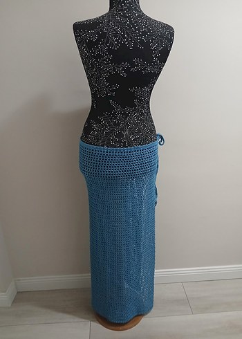 Uzun el örgü pareo - Görsel 9