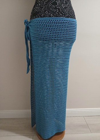 Uzun el örgü pareo - Görsel 3