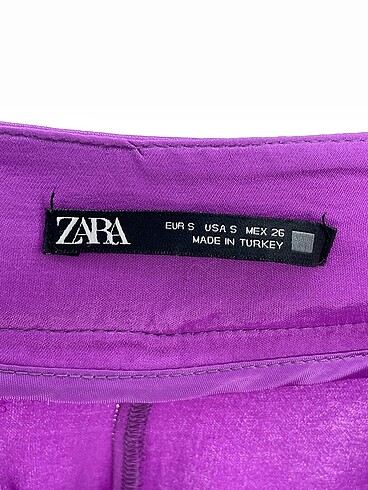 s Beden mor Renk Zara Midi Etek %70 İndirimli.