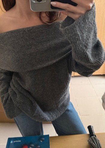H&M h&m düşük omuz kazak