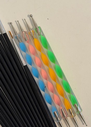 Tırnak Süsleme Fırça ve Puantaj Seti - Görsel 3