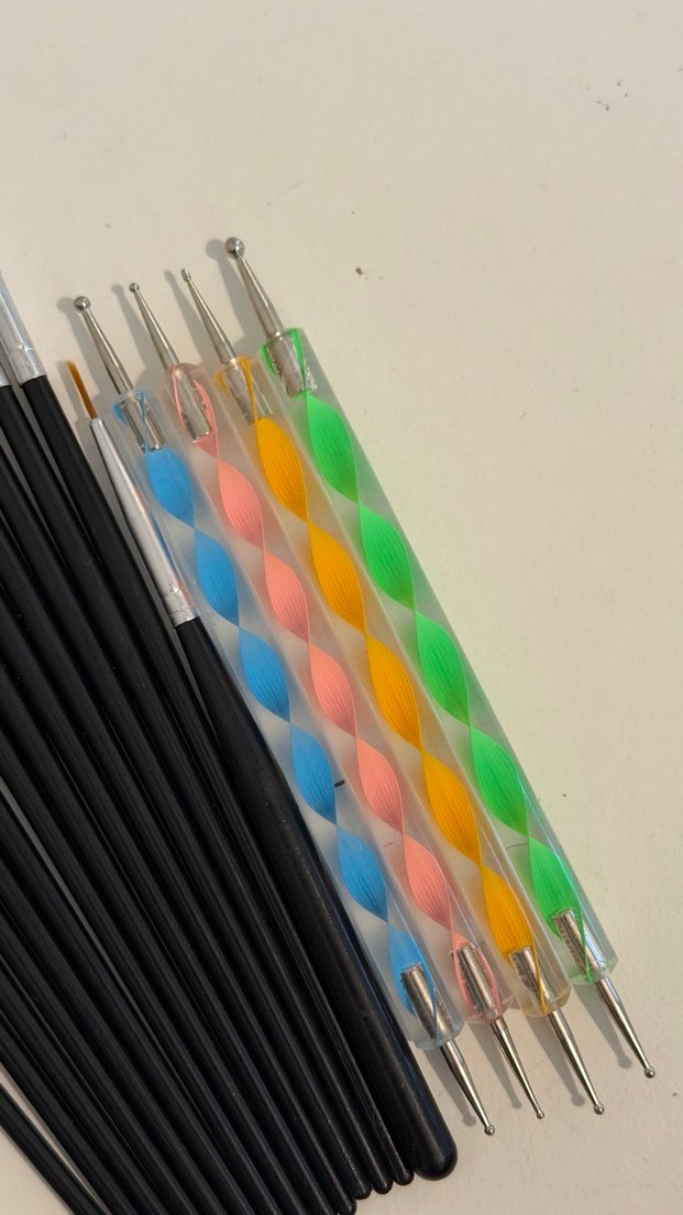 Tırnak Süsleme Fırça ve Puantaj Seti - Görsel 3