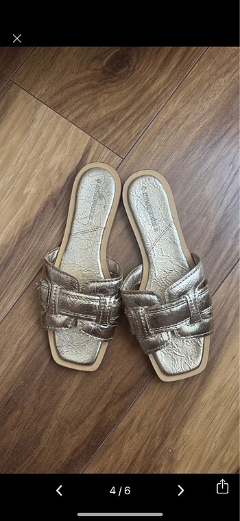 38 Beden Stradivarius Gold Terlik