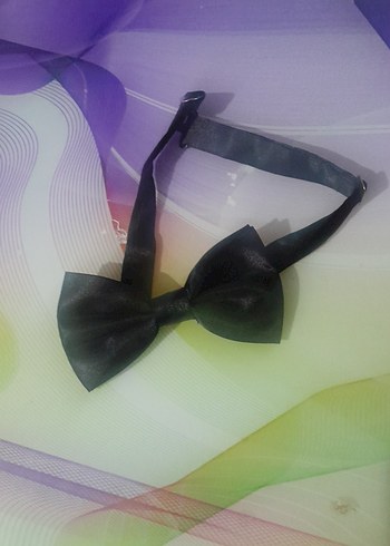 Erkek Siyah Tie-Dye Papyon - Görsel 2