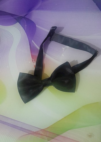 Erkek Siyah Tie-Dye Papyon - Görsel 4