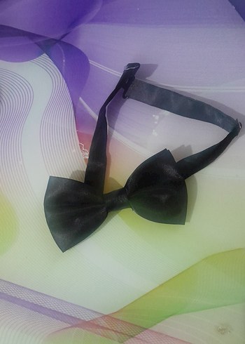 Erkek Siyah Tie-Dye Papyon - Görsel 3