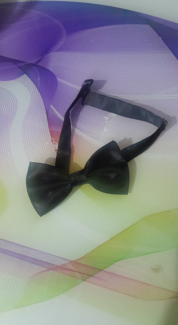 Erkek Siyah Tie-Dye Papyon - Görsel 2