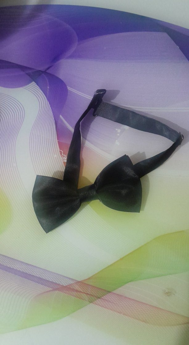 Erkek Siyah Tie-Dye Papyon - Görsel 4