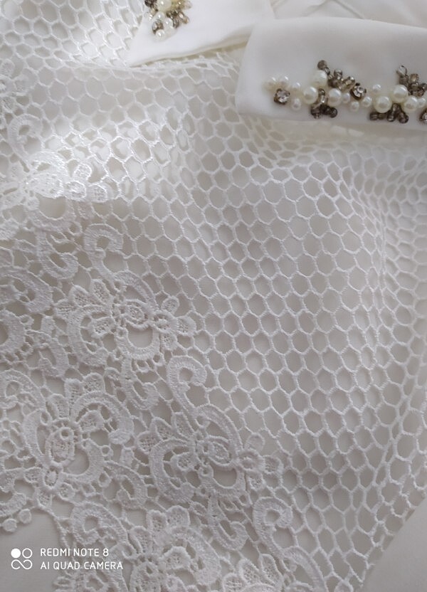 Dantel detayali kısa gomlek - Görsel 3