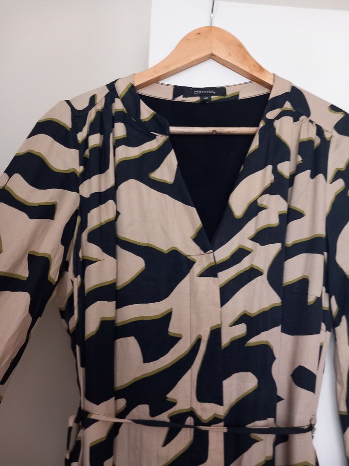 Bağlamalı V Yaka Kadın Uzun Elbise - Görsel 4