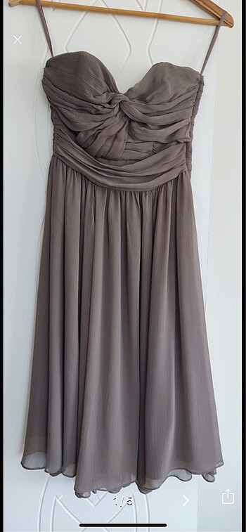 H&M midi boy straplez elbise