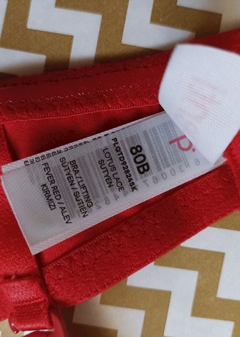 xl Beden Kırmızı Dantelli Bohem Sütyen