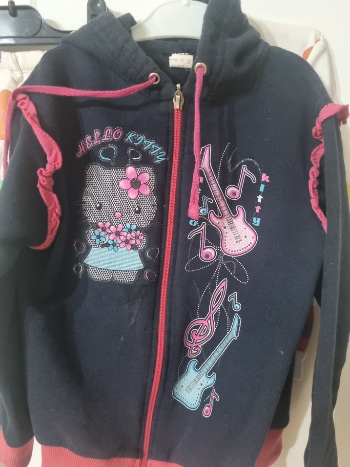 Çiçek Desenli Kız Eşofman Takımı Sweatshirt - Görsel 4