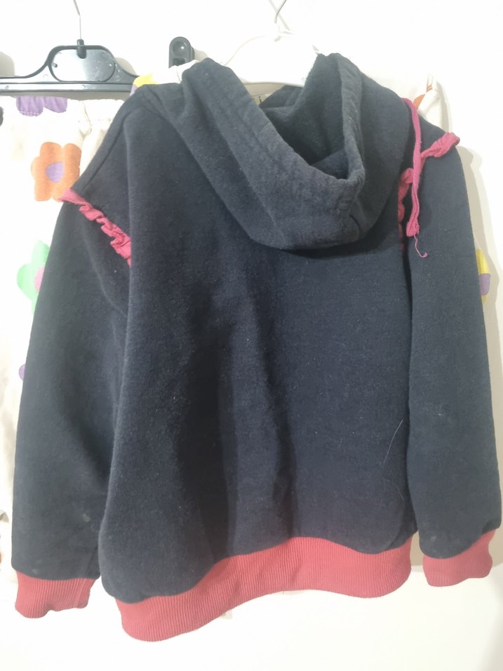 Çiçek Desenli Kız Eşofman Takımı Sweatshirt - Görsel 3