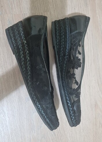 37 Beden siyah Renk Kadın siyah dolgu topuk ayakkabı