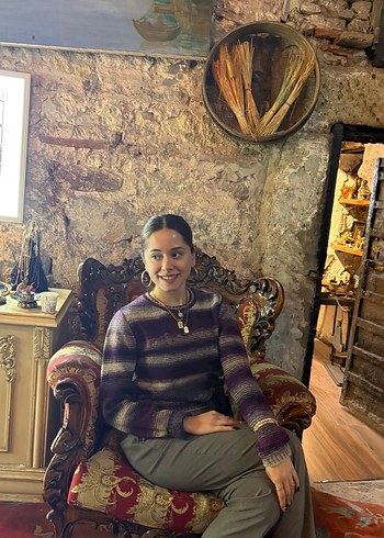 Sırt detaylı vintage kazak - Görsel 2