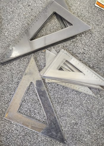 Gri Plastik Geometrik Cetvel Seti