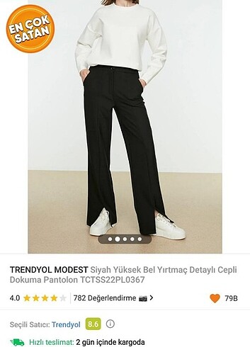 Trendyol & Milla Trendyol milla yırtmaçlı pantolon