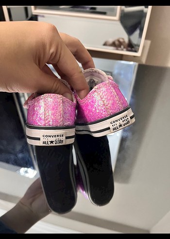 Pembe Simli Kız Çocuk Spor Ayakkabı - Görsel 3