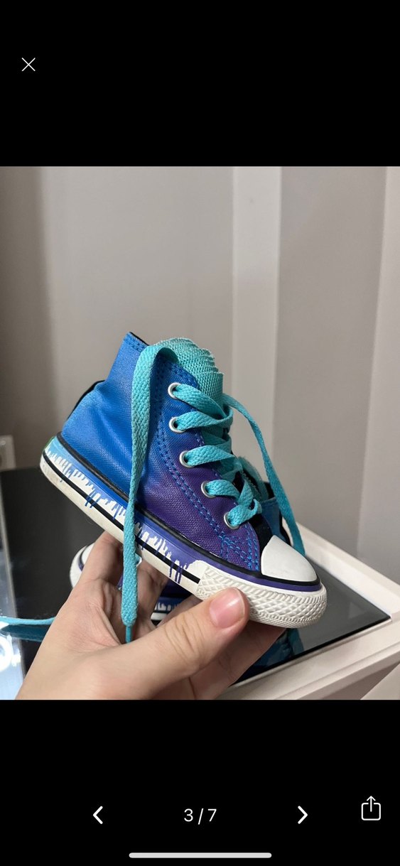 Erkek Çocuk Mavi Batik Desenli Spor Ayakkabı - Görsel 3