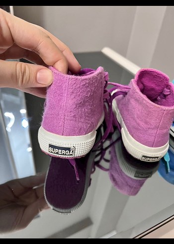 Kız Çocuk Pembe Polar Kumaş Spor Ayakkabı - Görsel 4