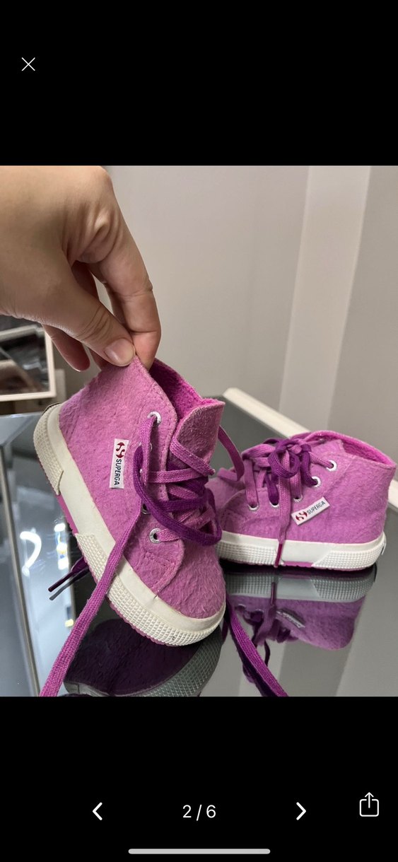 Kız Çocuk Pembe Polar Kumaş Spor Ayakkabı - Görsel 2