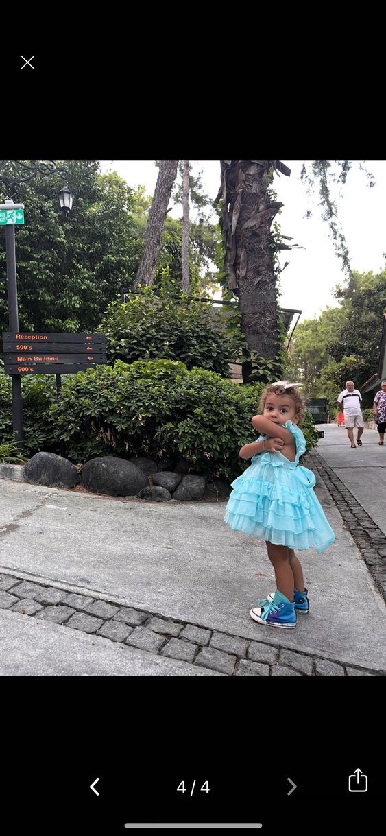 Fırfırlı Turkuaz Kız Çocuk Elbisesi - Görsel 4