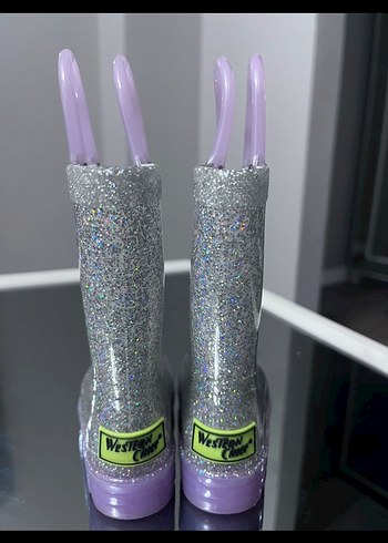 Mor Parlak Kız Çocuk Yağmur Çizmesi - Görsel 3