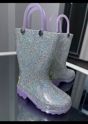 Mor Parlak Kız Çocuk Yağmur Çizmesi - Görsel 2