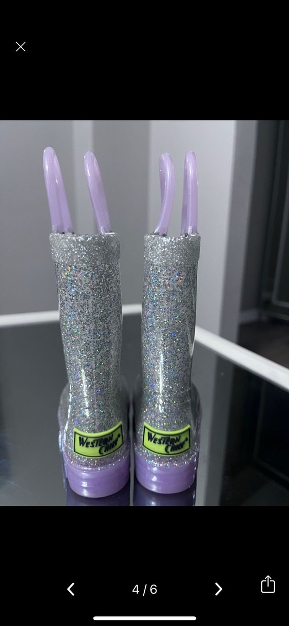 Mor Parlak Kız Çocuk Yağmur Çizmesi - Görsel 3