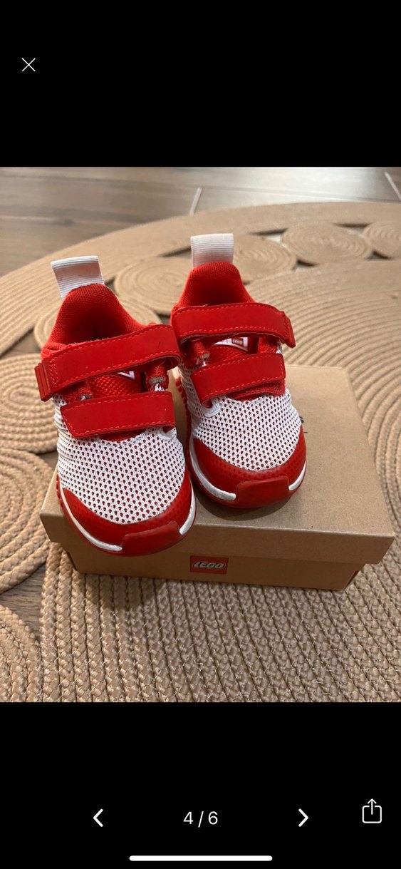 Kırmızı Erkek Çocuk Spor Ayakkabı Velcro - Görsel 3