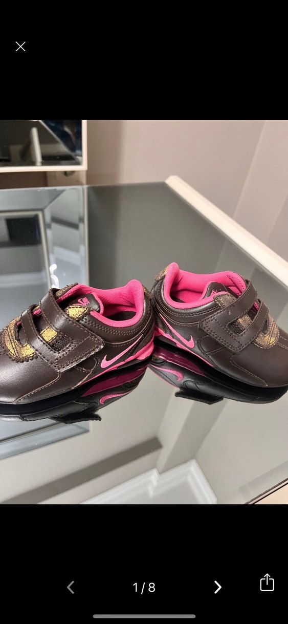 Kız Çocuk Kahverengi Cırt Cırtlı Spor Ayakkabı - Görsel 3