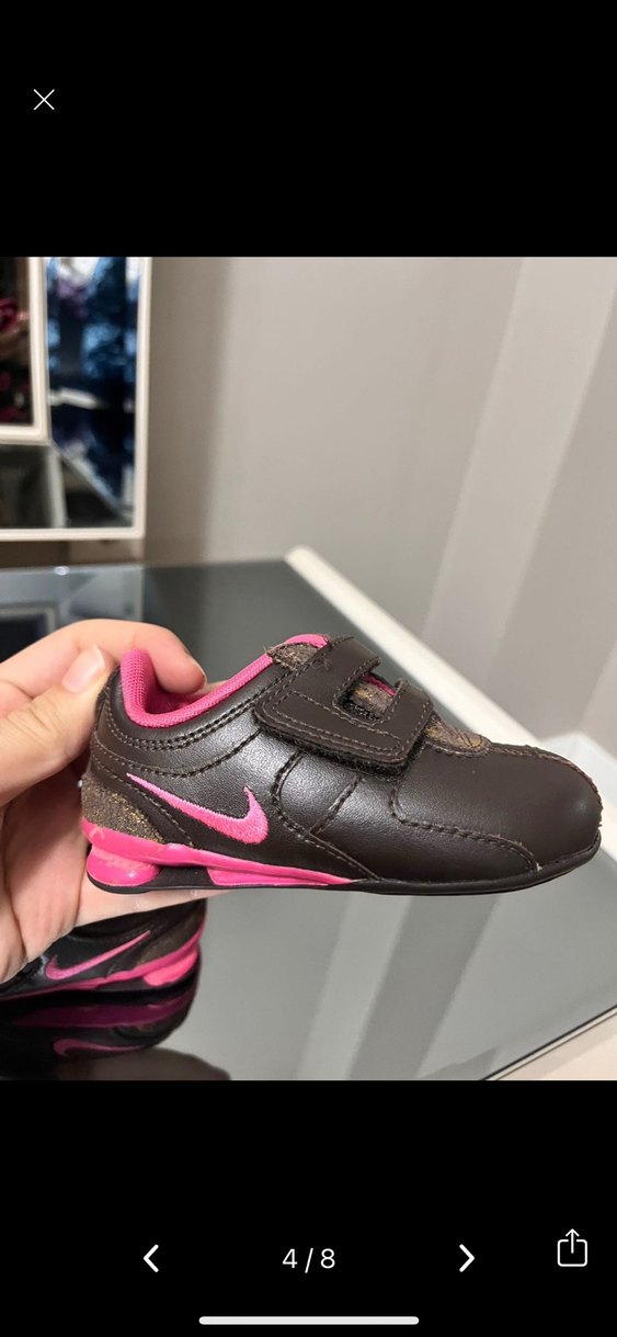 Kız Çocuk Kahverengi Cırt Cırtlı Spor Ayakkabı - Görsel 5