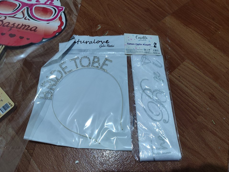 Renkli Gelin Parti Fotoğraf Aksesuarları - Görsel 2